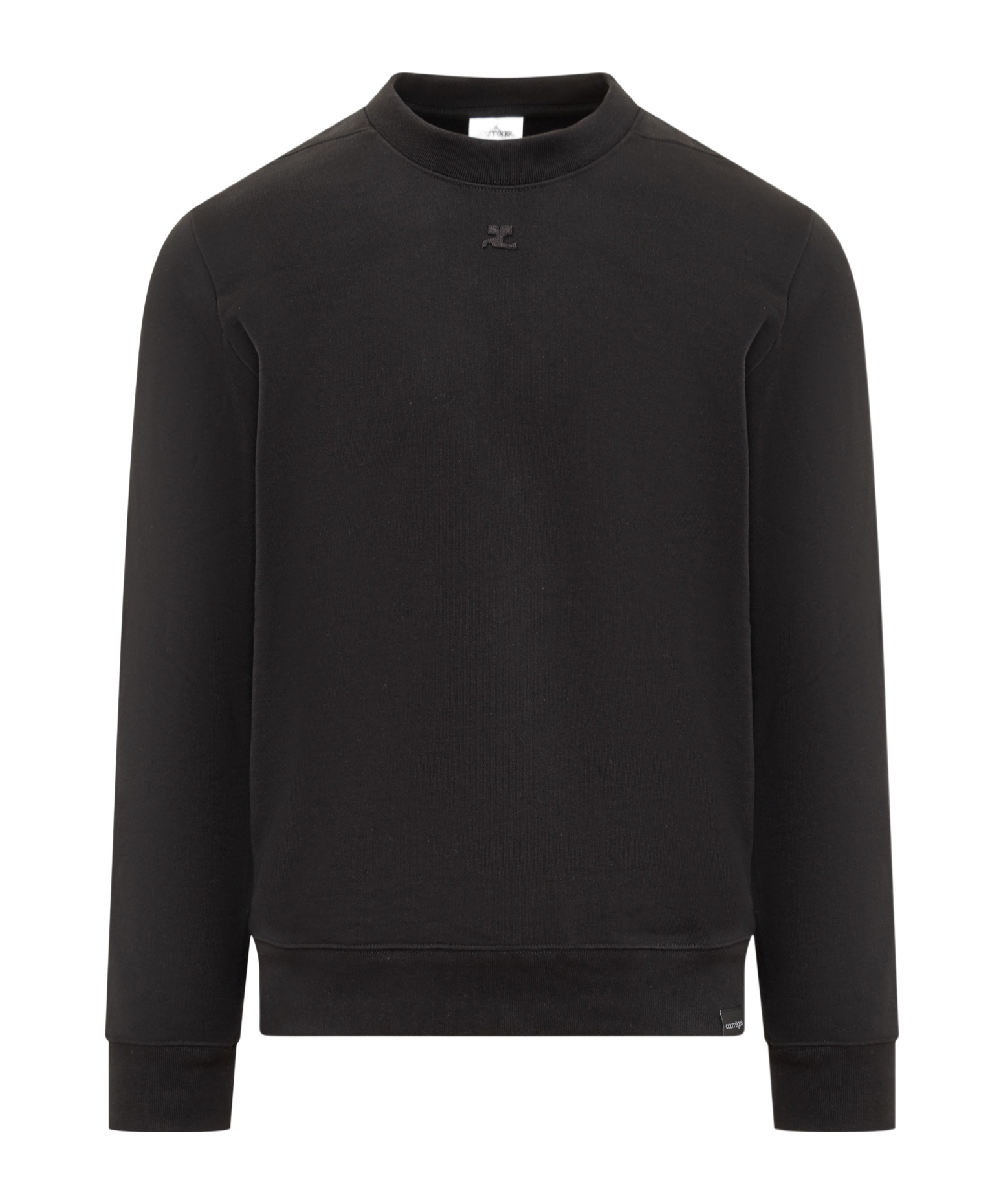 Courrèges Courreges Black Cotton Sweatshirt In Black