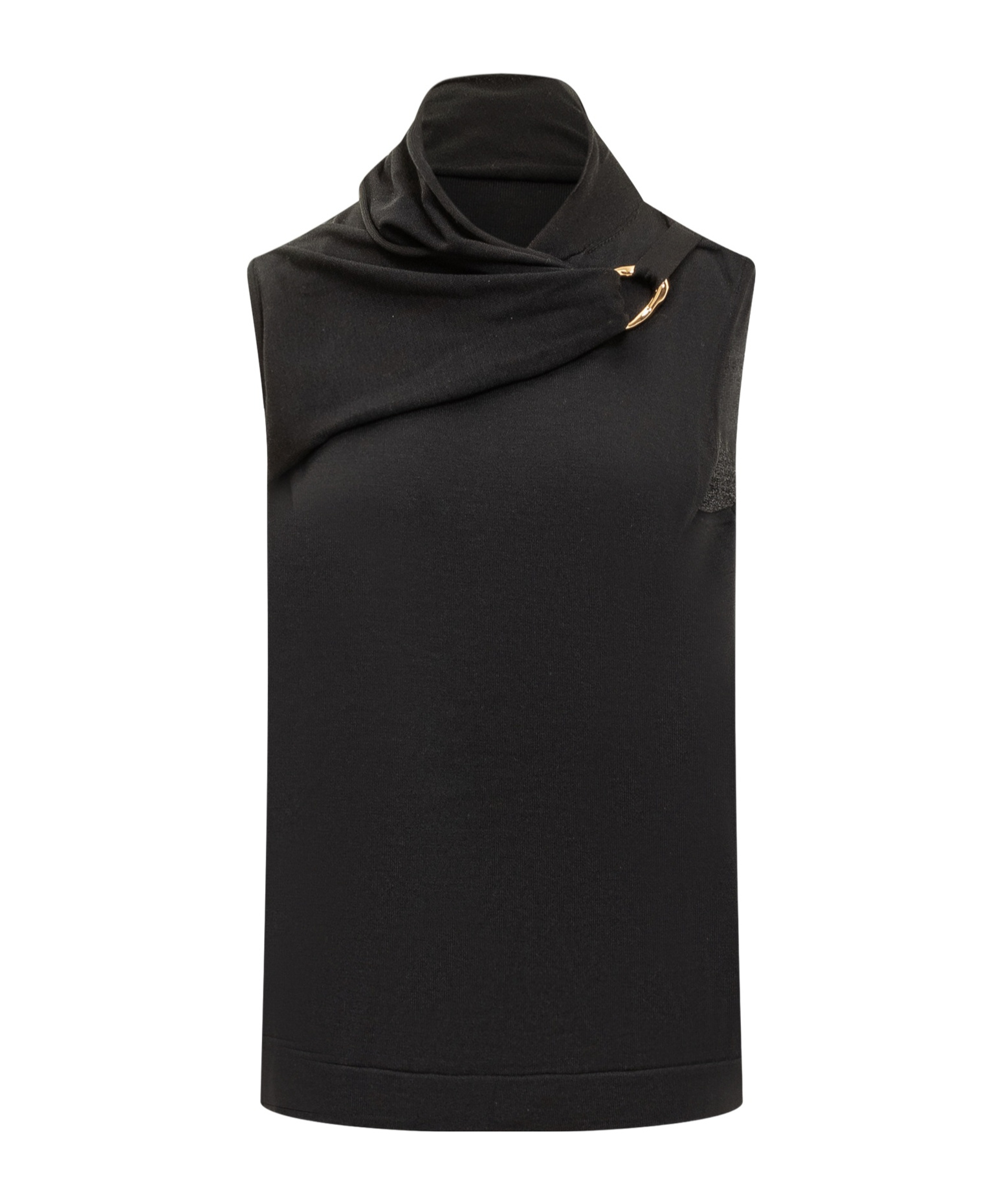Jil Sander Hardware-detail Knitted Tank Top In Black