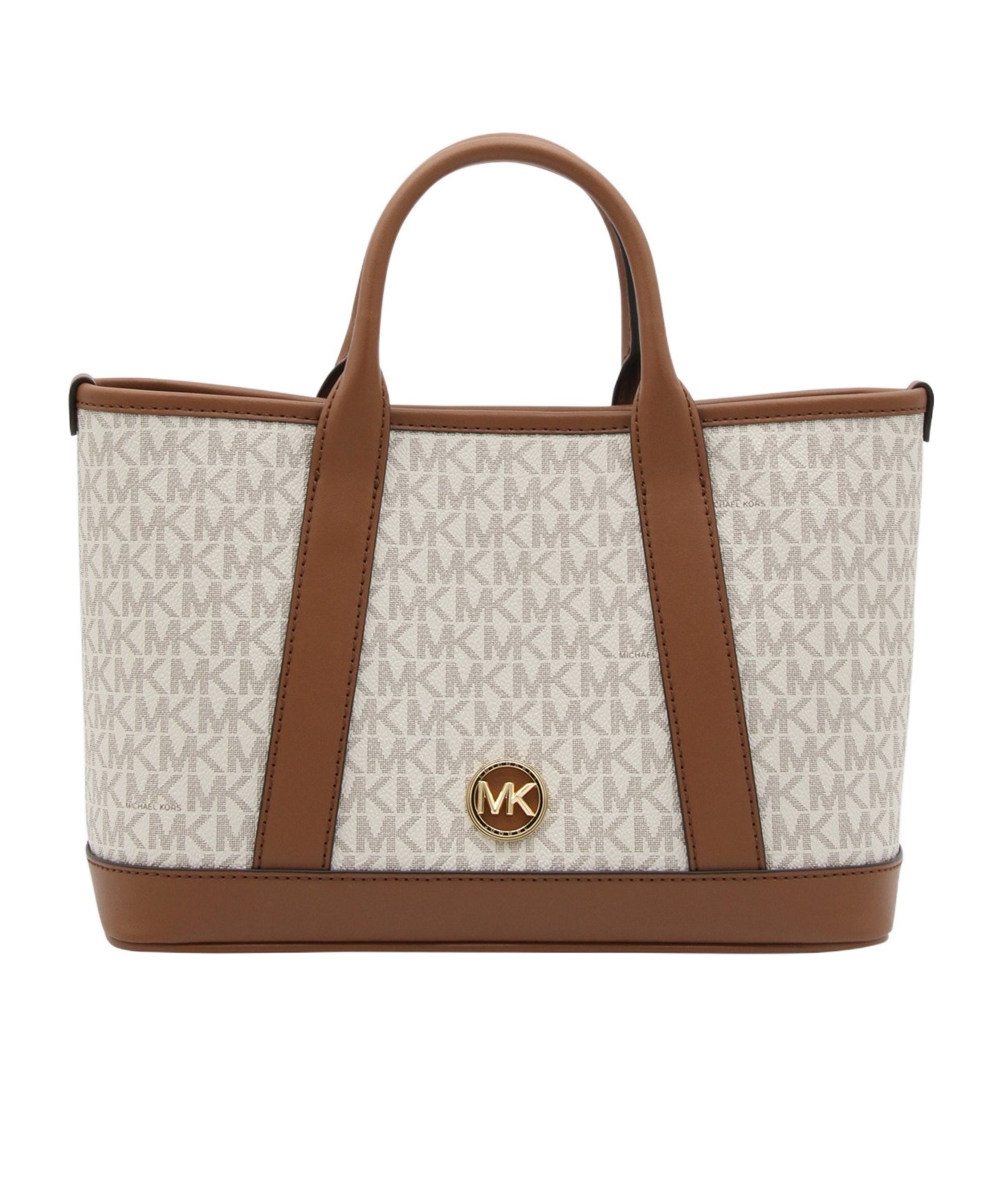 Michael Michael Kors Small Luisa Monogram Satchel Bag In Brown