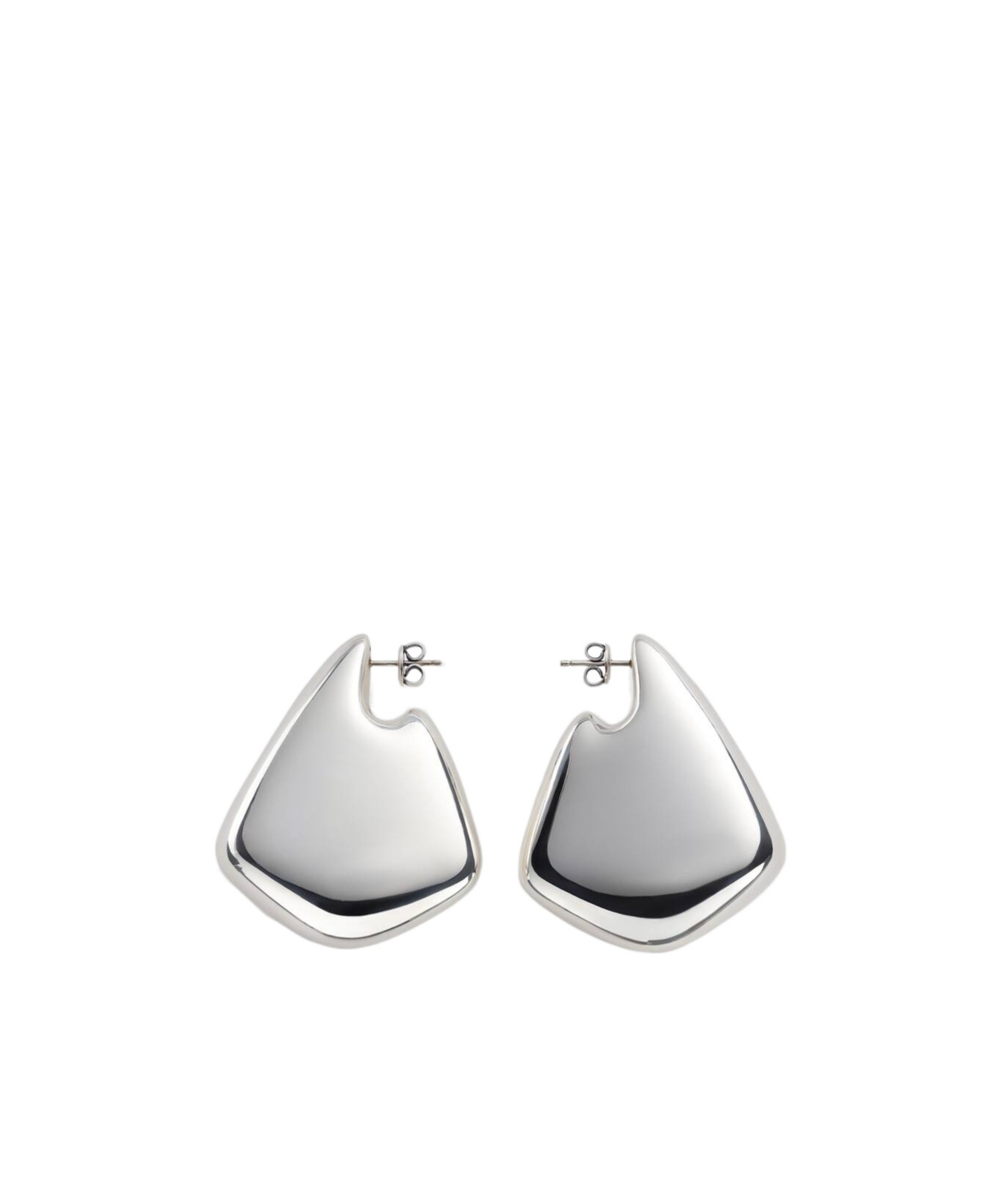 Bottega Veneta Geometric Earrings In Gray