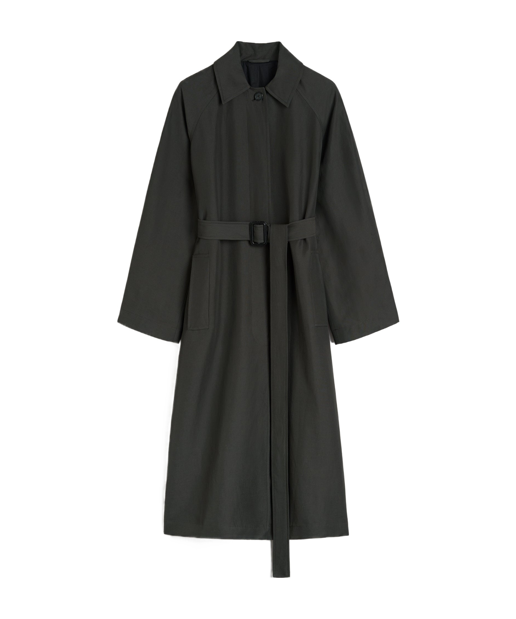 Totême Single-breasted Calf-length Coat In Black