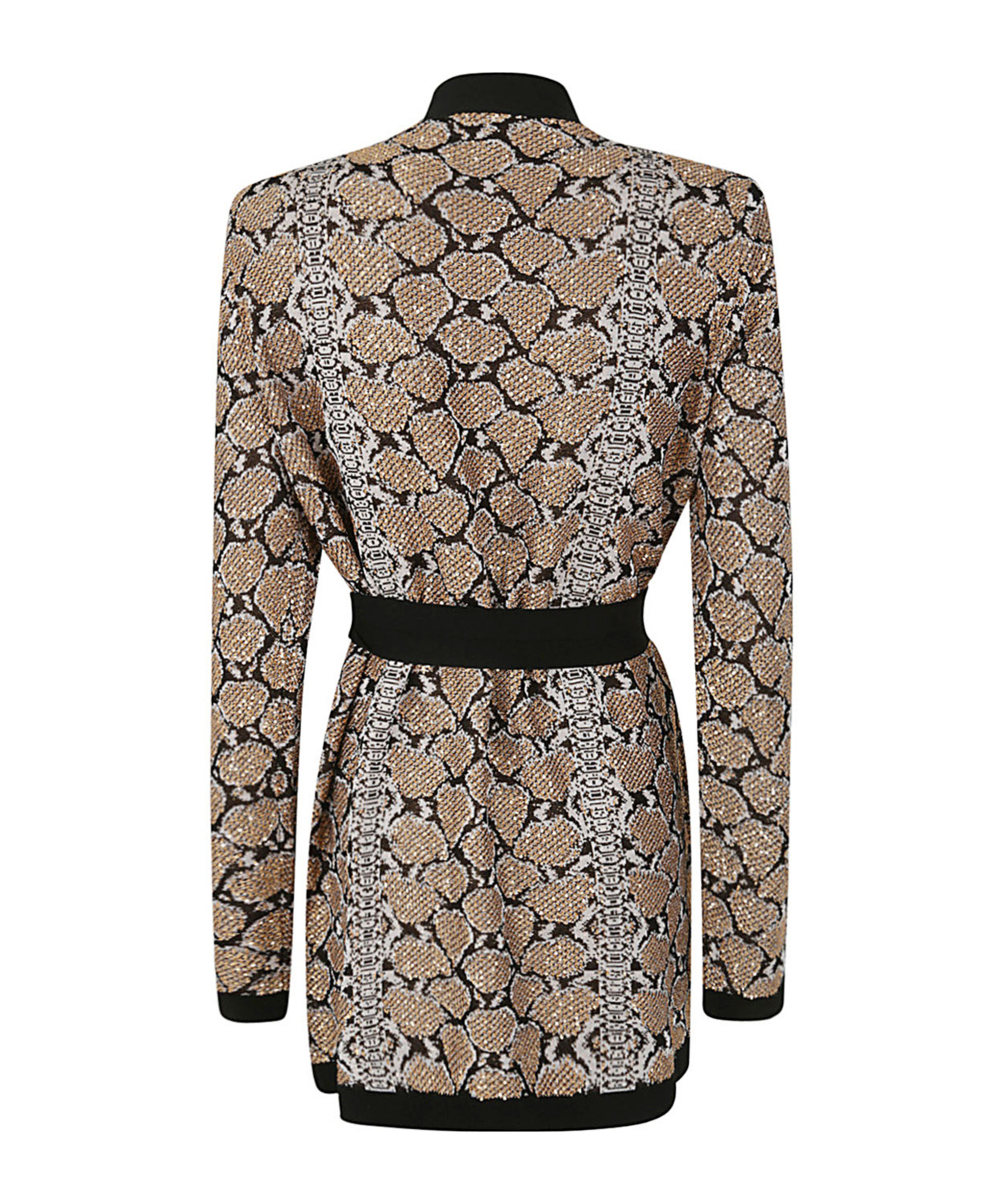BALMAIN SNAKESKIN KNIT CARDIGAN