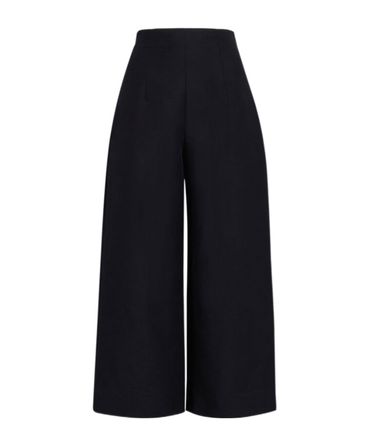 Marni High Waisted Straight Leg Pants In Black