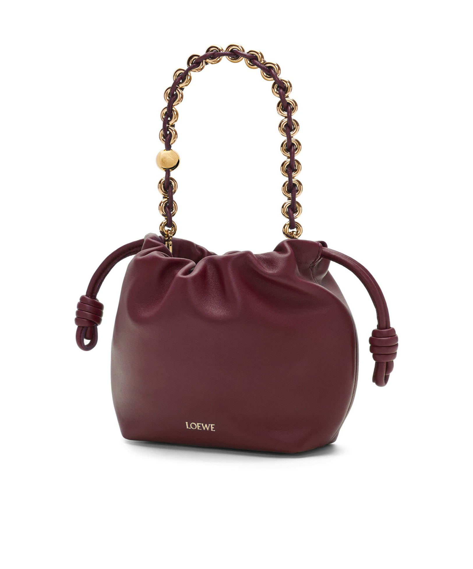 Loewe Mini Flamenco Purse Bag In Mellow Nappa Lambskin In Red