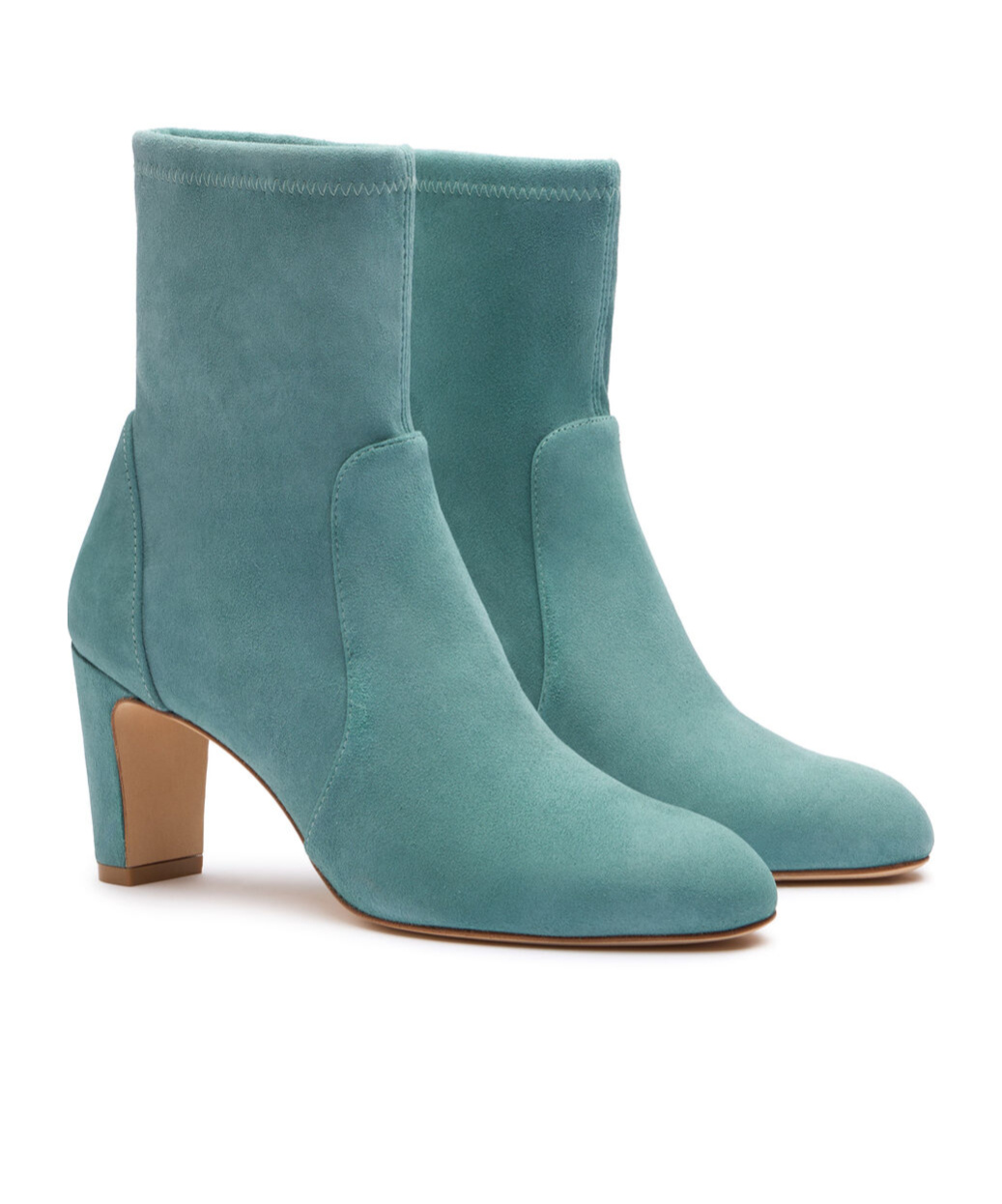 Stuart Weitzman Vida 75mm Suede Ankle Boots In Blue