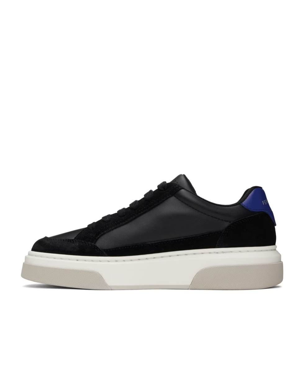 Shop Ferragamo Embossed Logo Low Upper Board Shoes In Black