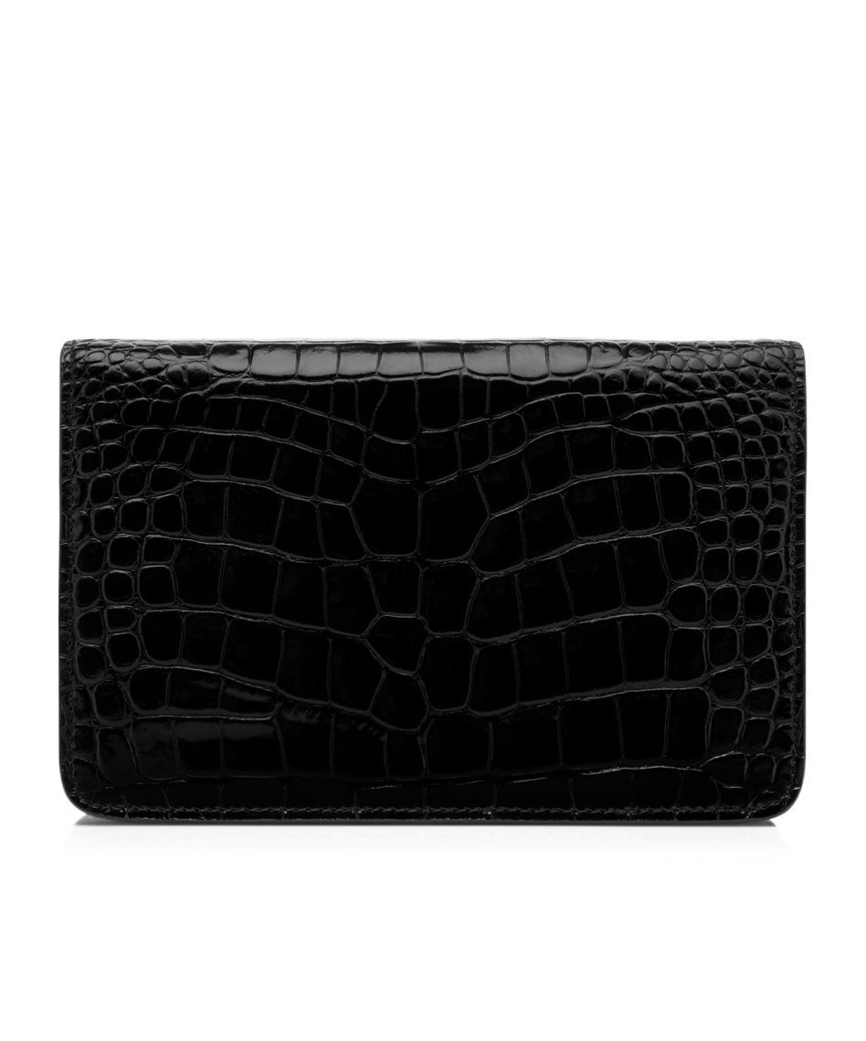 Tom Ford Whitney Crocodile-effect Shoulder Bag In Black