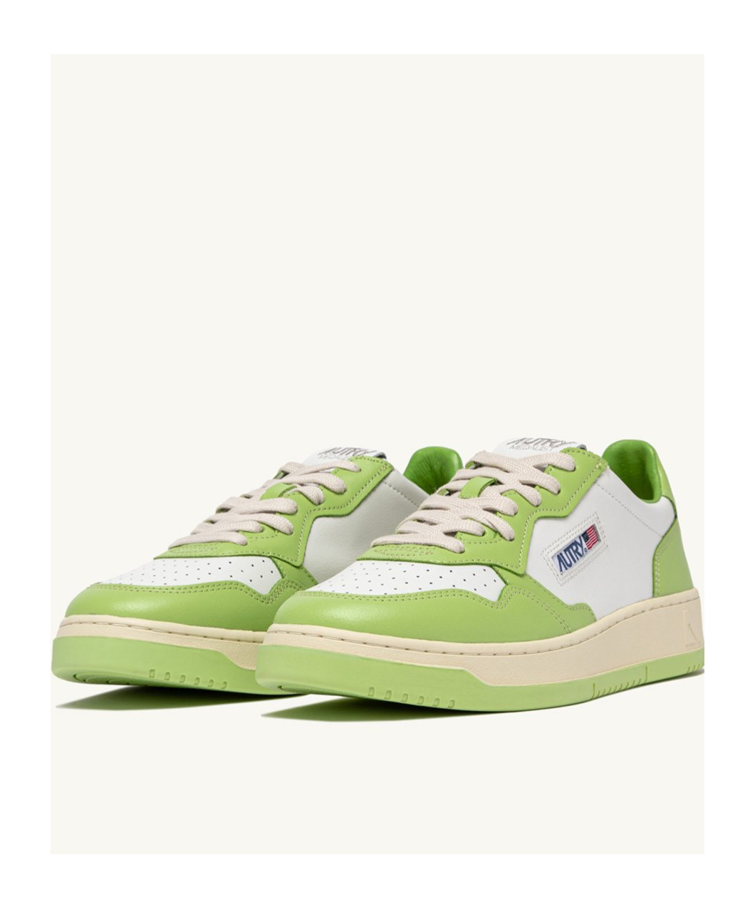 Shop Autry Medalist Leather Sneakers In Green