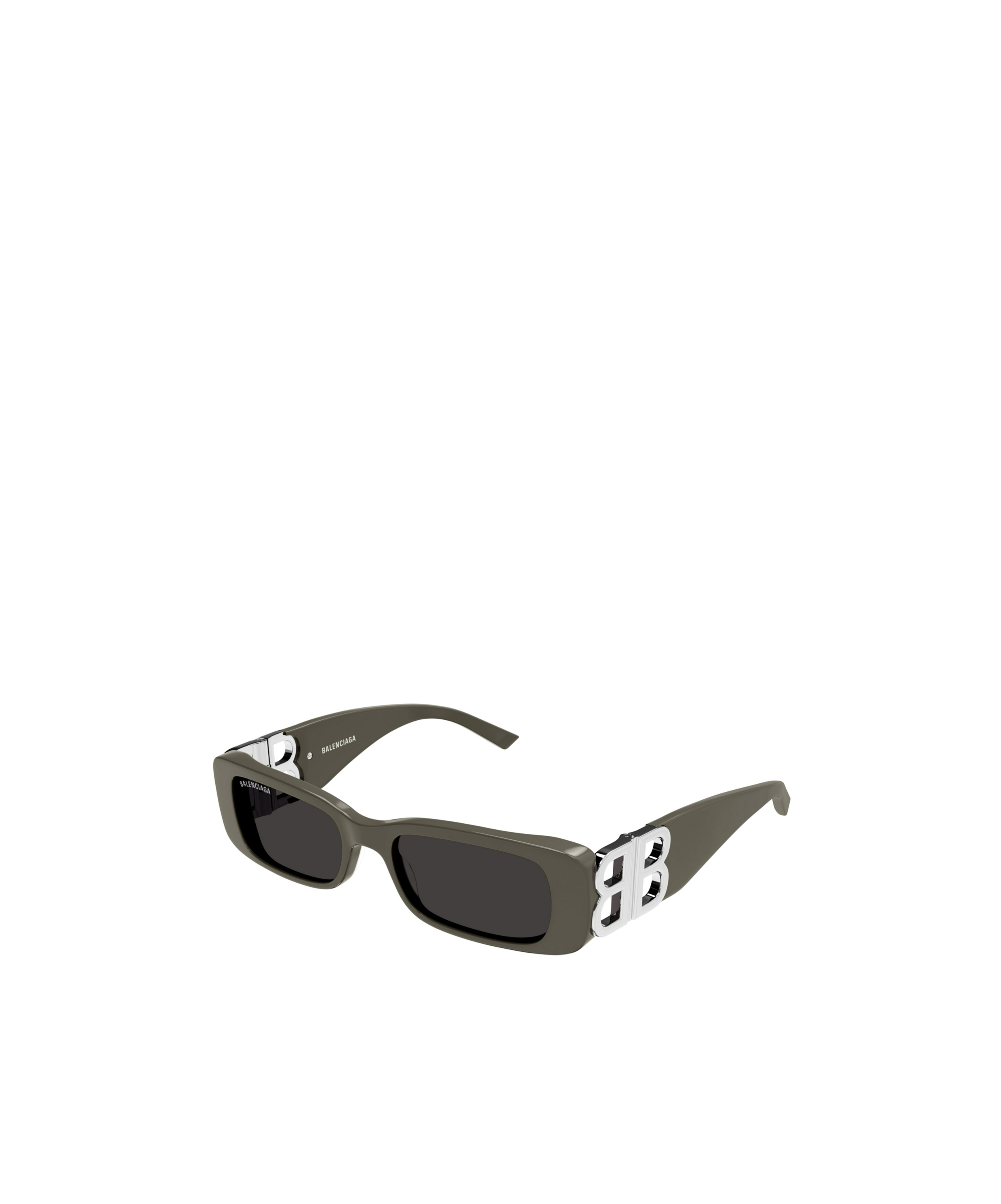 Balenciaga Grey Rectangular Ladies Sunglasses Bb0096s 001 51 In Green