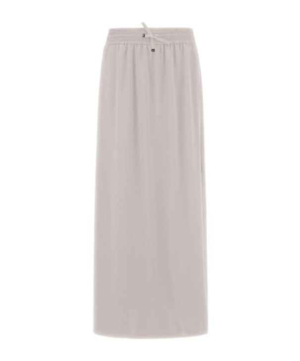 Herno Casual Satin Skirt In Gray