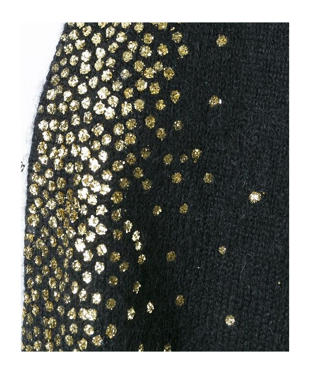 Saint Laurent V-neck Knitted Cardigan In Black