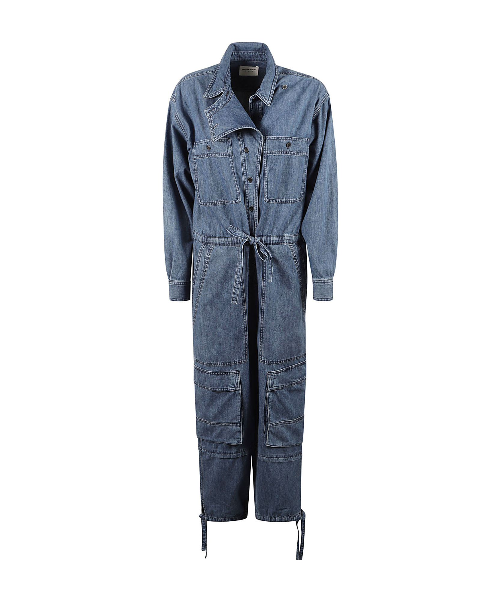 Shop Isabel Marant Étoile Idany Denim Jumpsuit In Blue