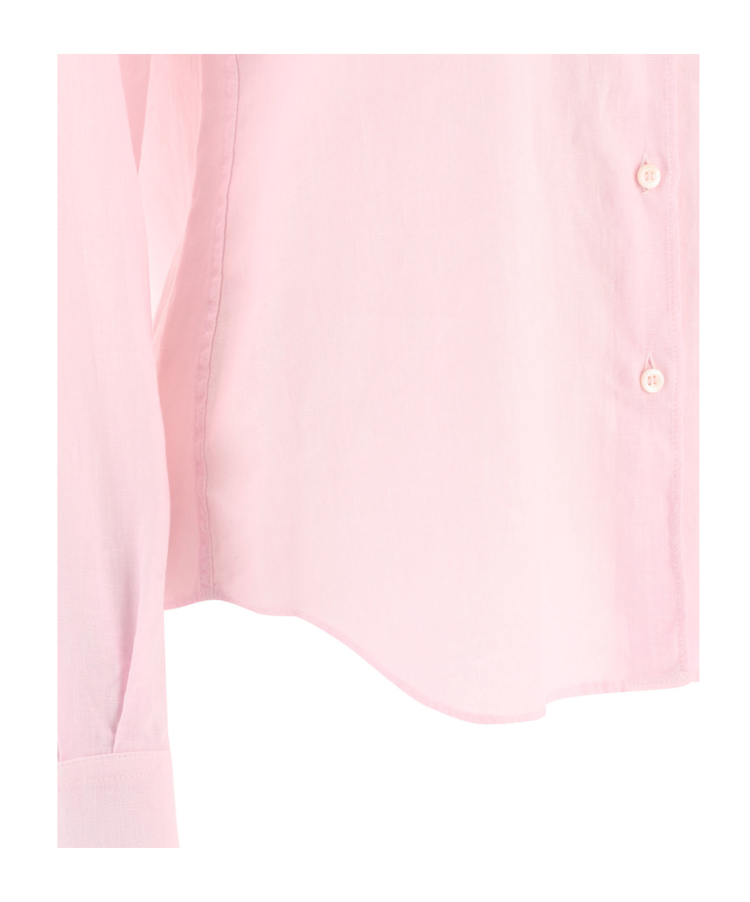 Aspesi Button-up Long-sleeved Shirt In Pink