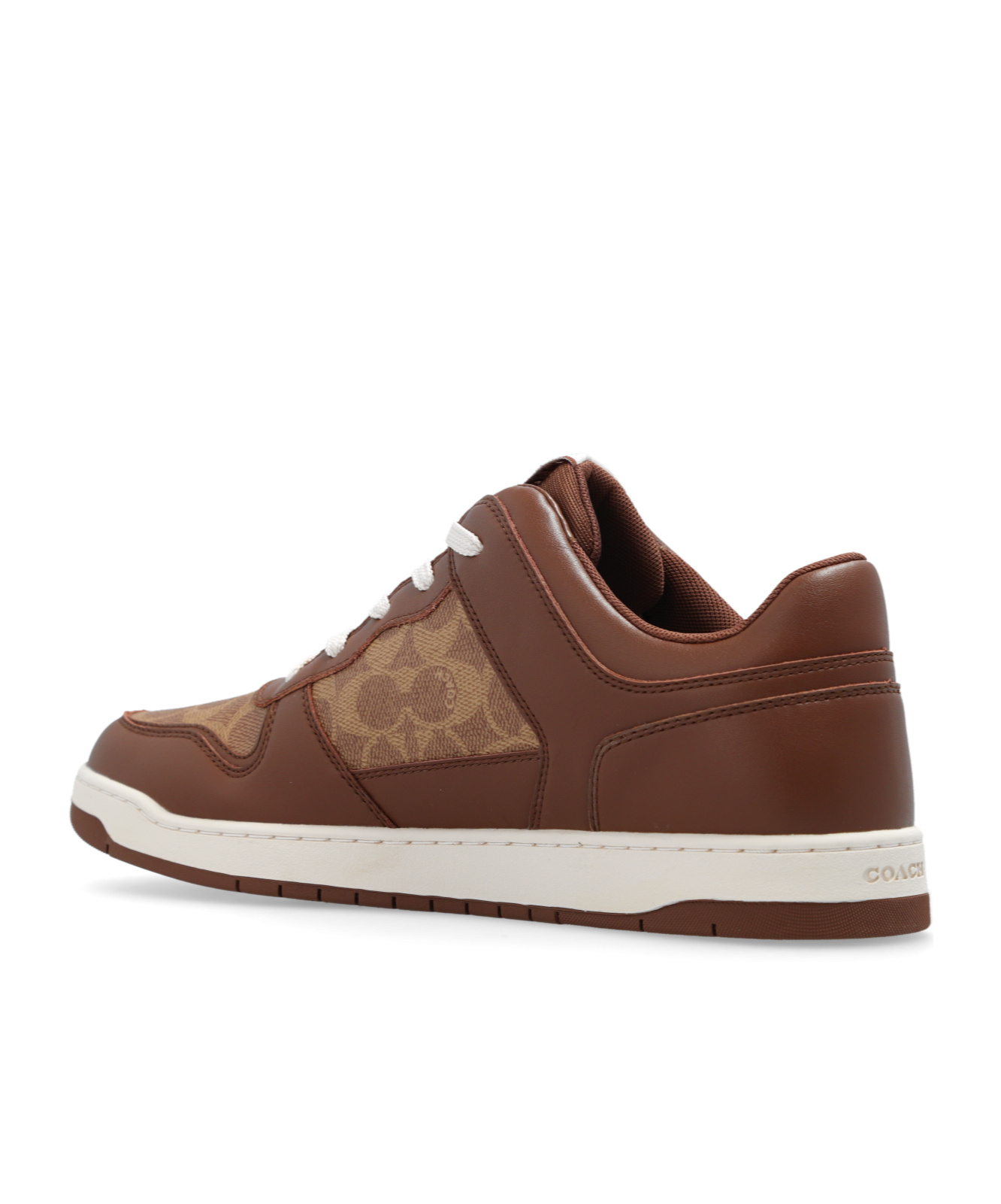 COACH LOGO-DEBOSSED PANELLED LEATHER SNEAKERS