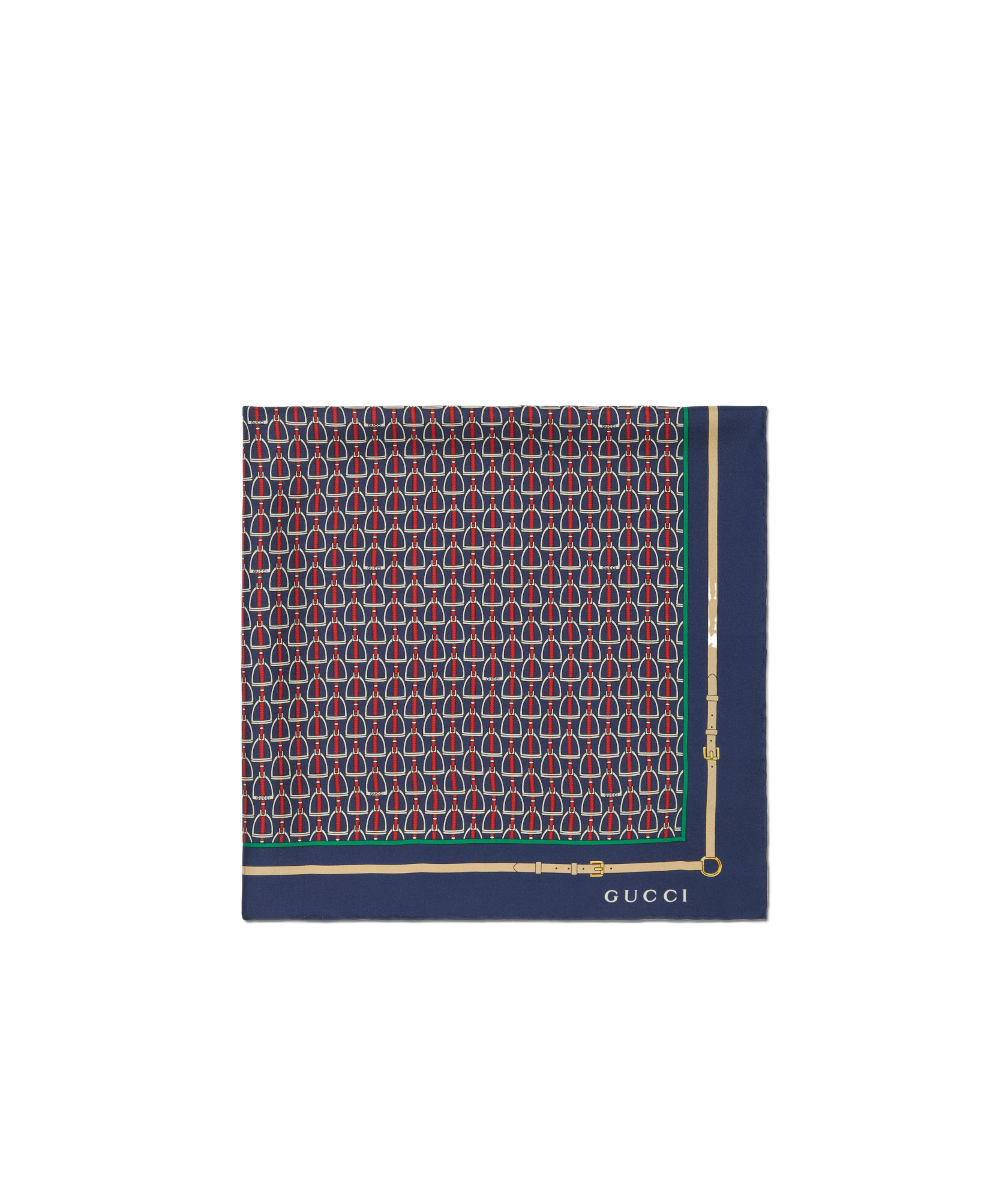 Gucci Stirrup Printed Scarf In Multicolor