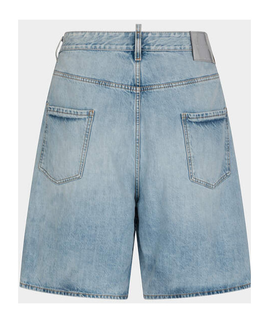 Dsquared2 Light Palm Beach Denim Shorts In Blue