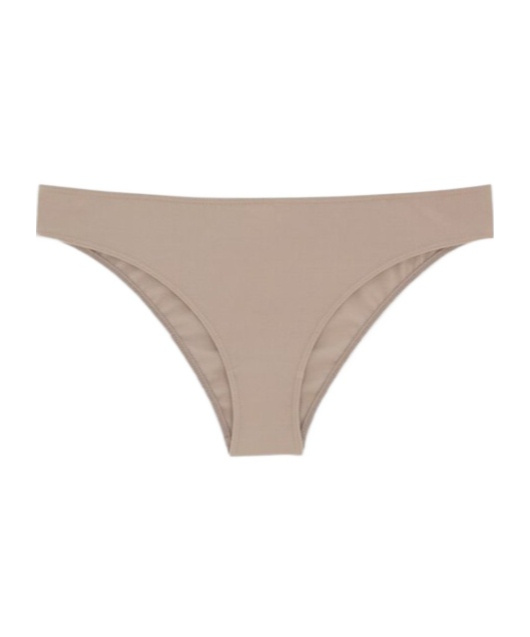 Saint Laurent Elasticated-waistband High-cut Bikini Bottoms In Nude