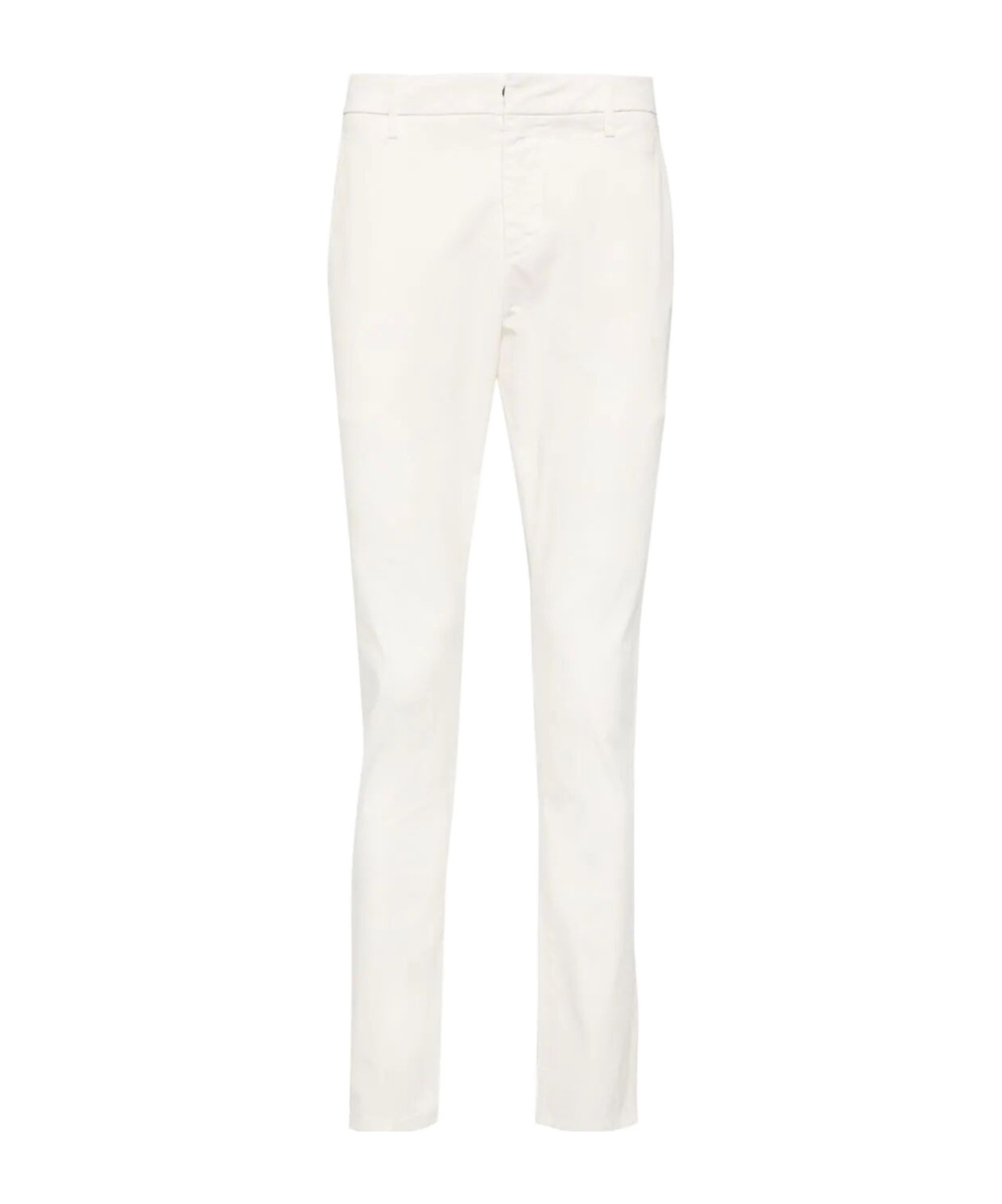 Dondup Gaubert Mid-rise Tapered Trousers In White