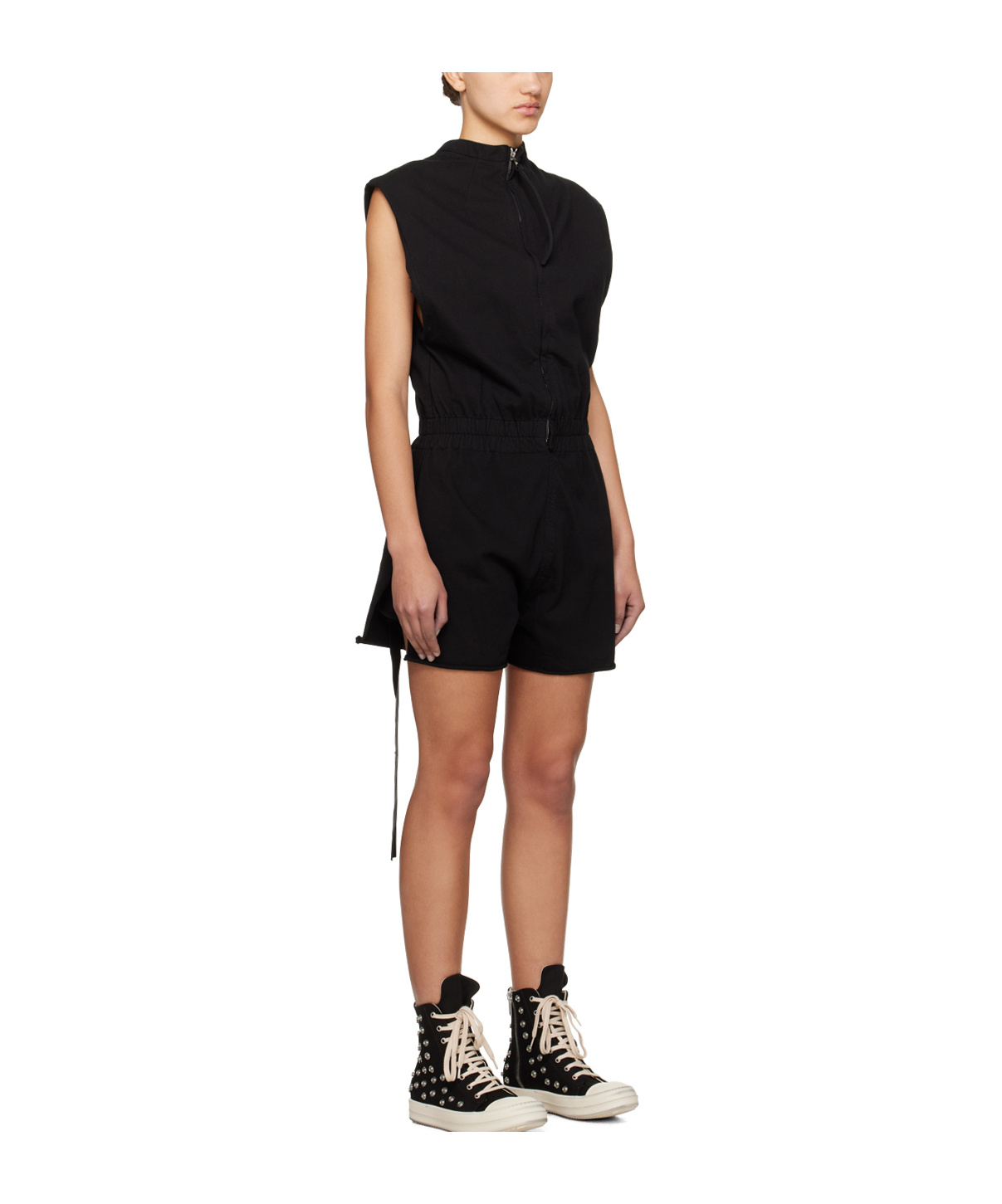 Rick Owens Drkshdw Sleeveless Jersey Playsuit In Black
