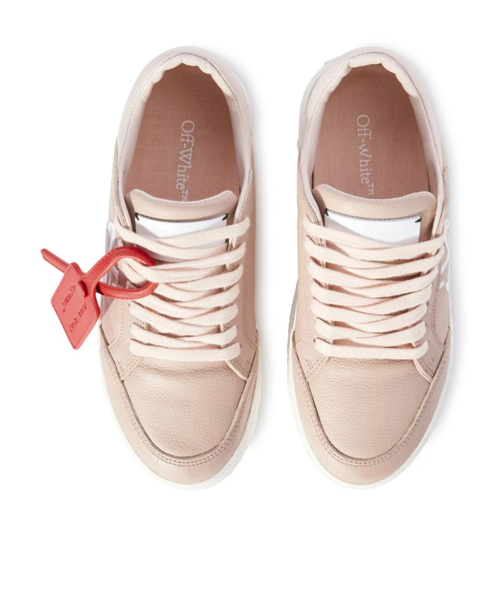 Off-white New Low Vulcanized Calf Leather Sneaker In Nude