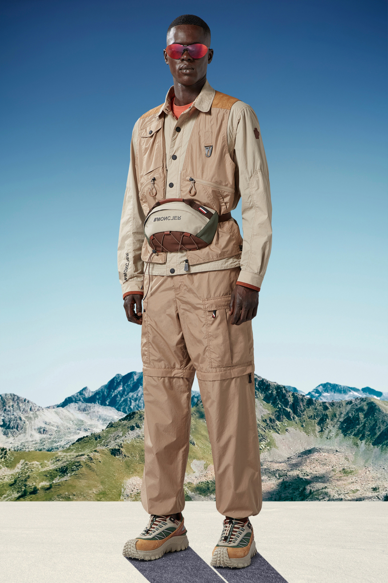 Moncler Two-piece Casual Jacket In Nude