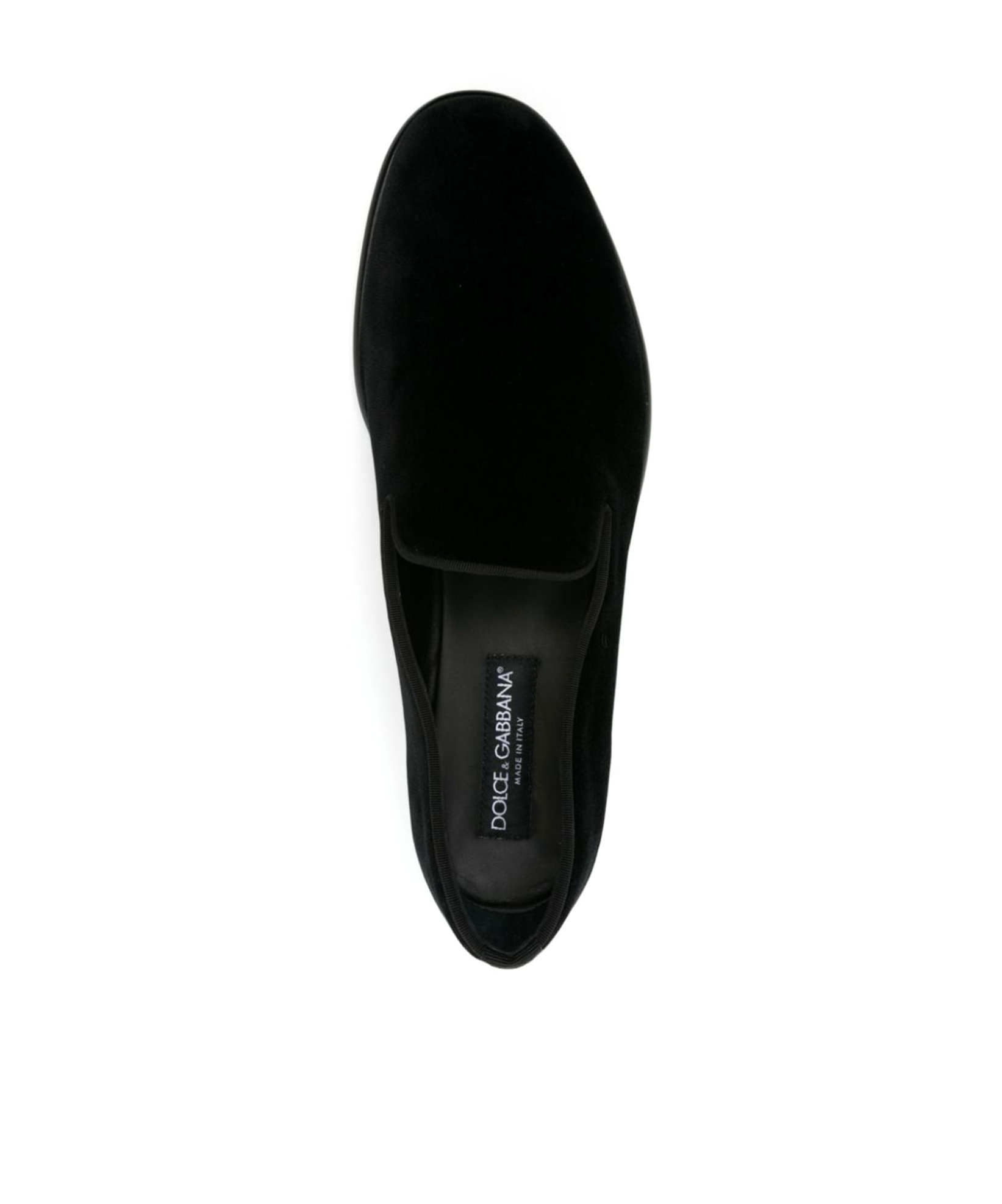 Dolce & Gabbana Black Dg Crown Embroidery Loafers Slip On Shoes