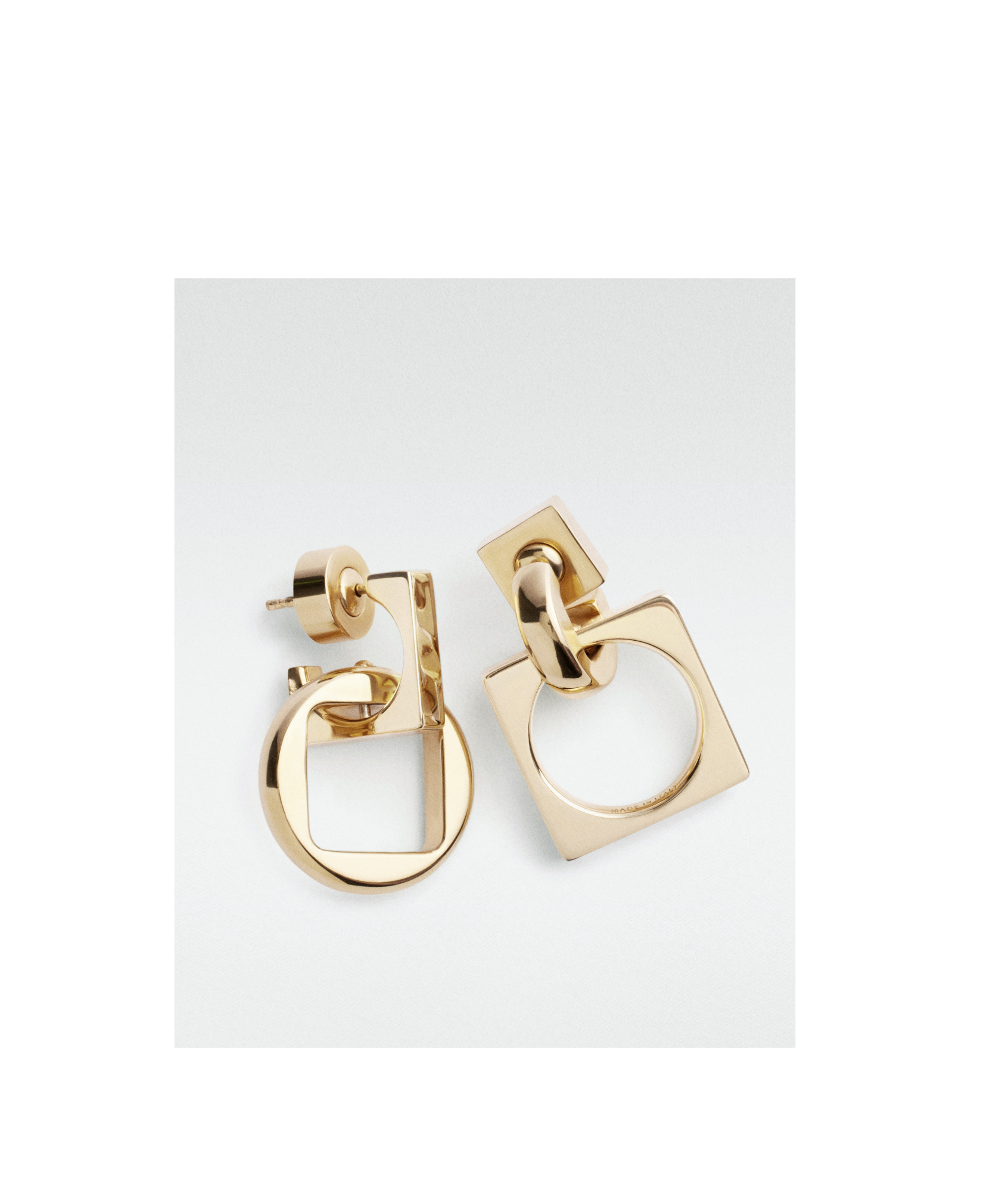 Shop Jacquemus Asymmetrical Earrings In Yellow
