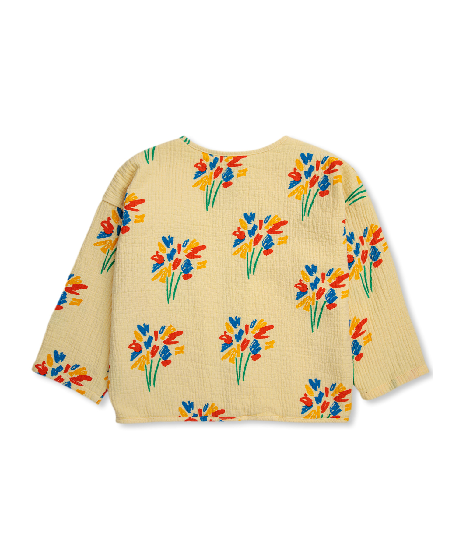 Bobo Choses Floral-print Cotton Jacket In Nude