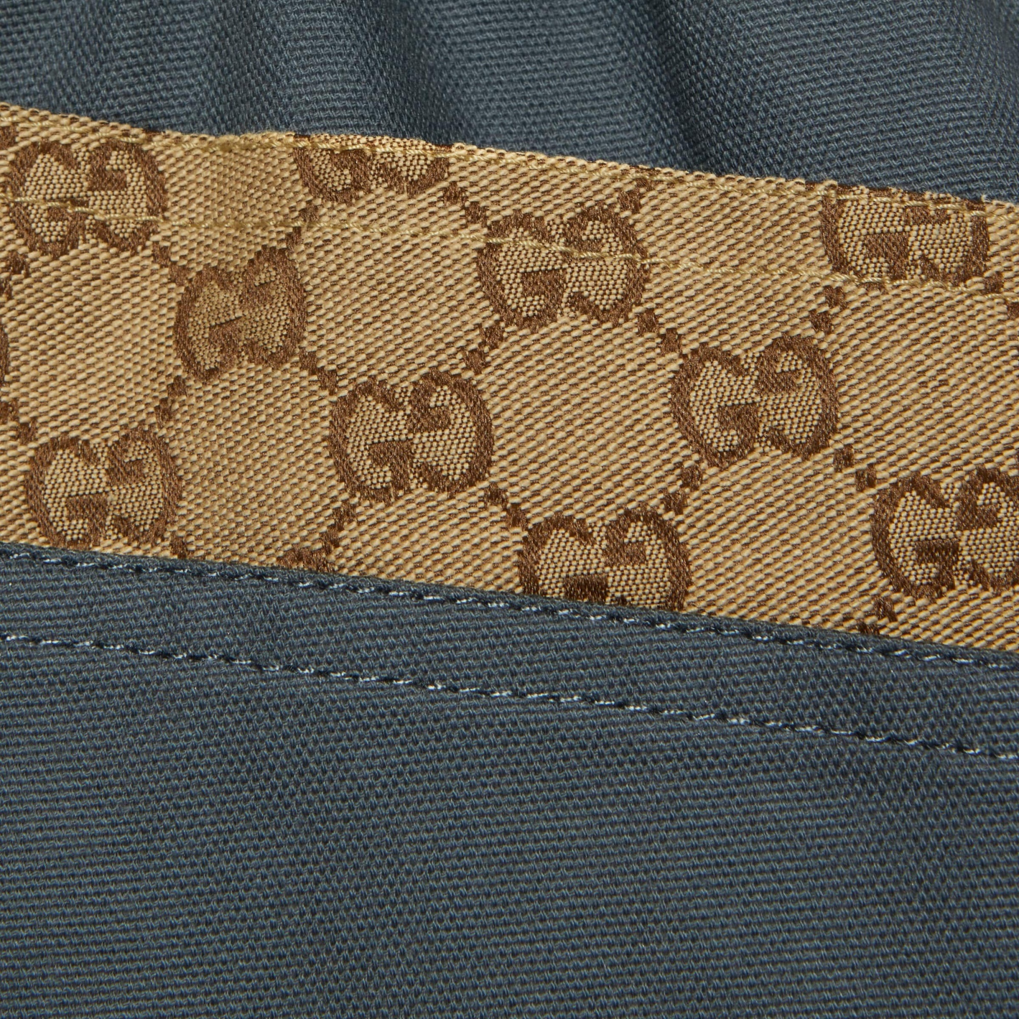 Gucci Monogram-print Loose Fit Trousers In Gray