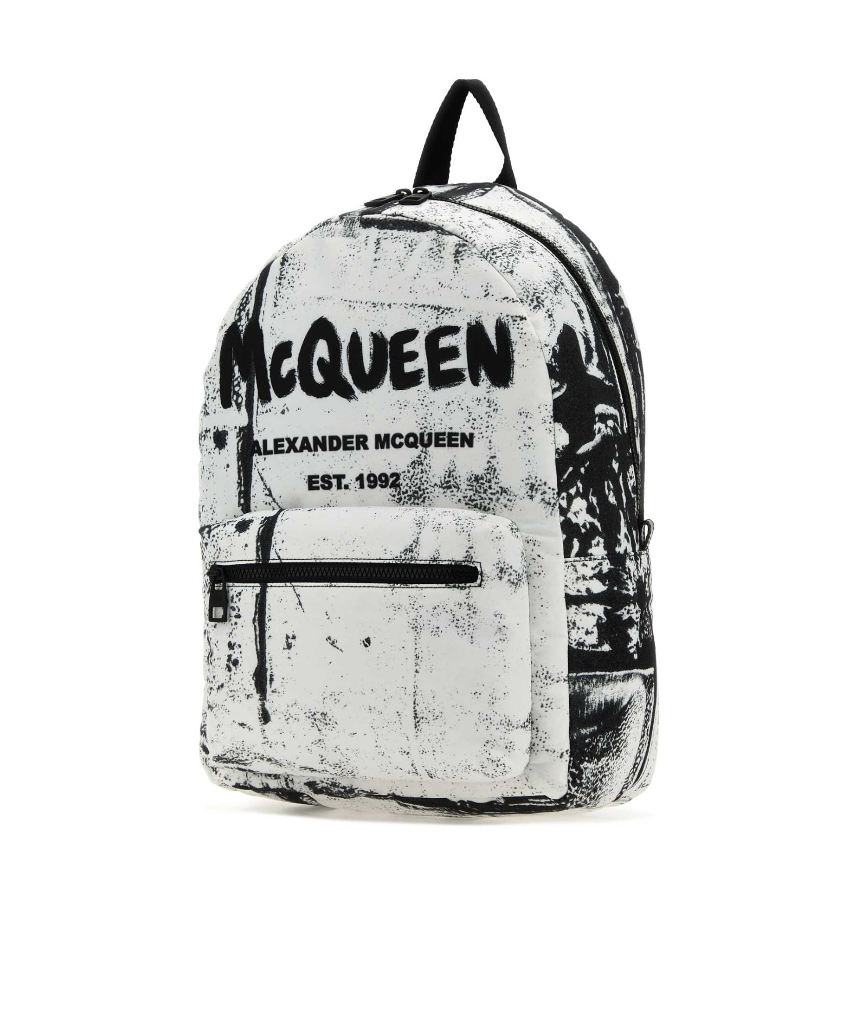 Shop Alexander Mcqueen Graffiti Metropolitan Backpack In White