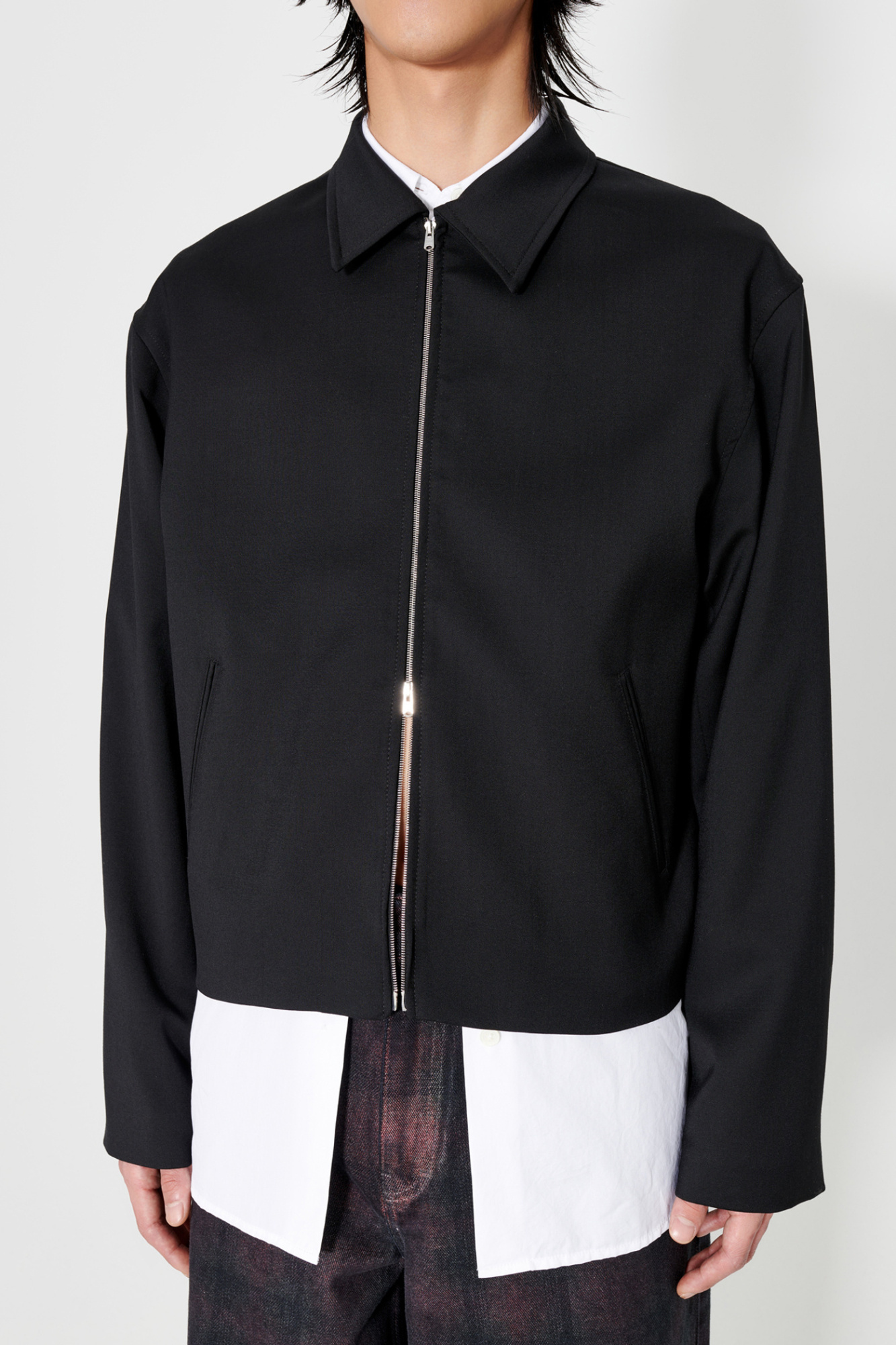 Our Legacy Virgin Wool Layering Jacket In Black