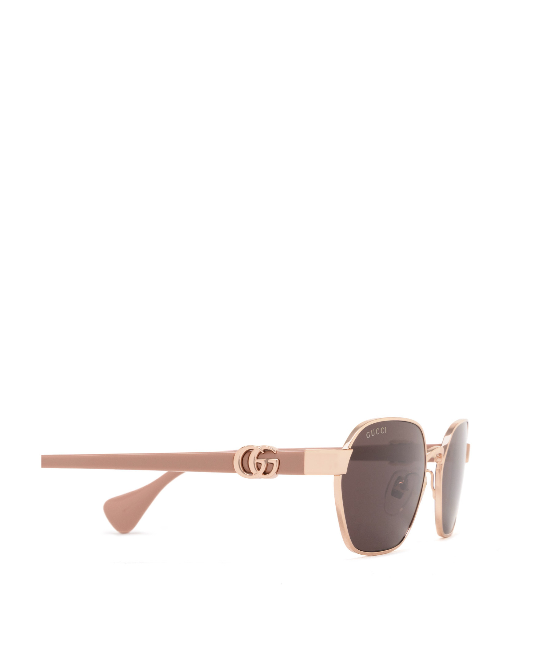 Gucci Oval-frame Sunglasses In Brown