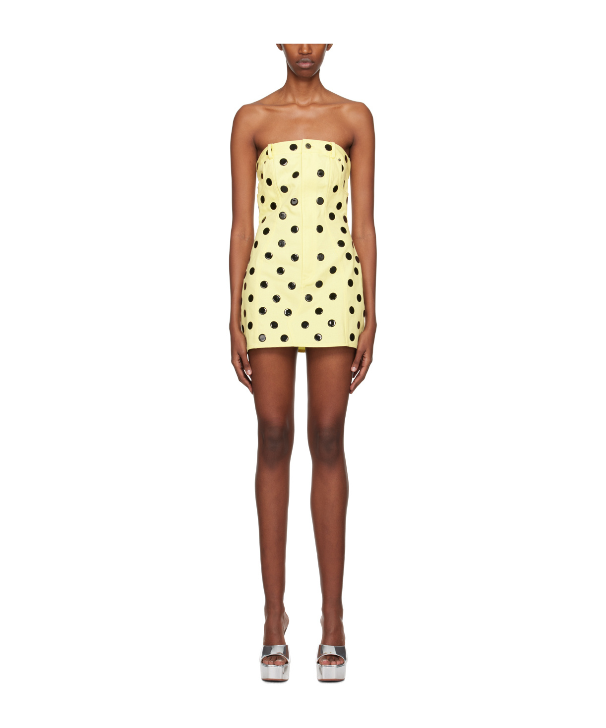 AREA POLKA-DOT STRAPLESS MINIDRESS 