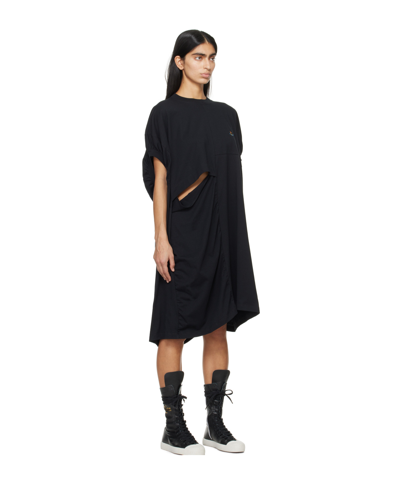Shop Vivienne Westwood Orb-embroidered T-shirt In Black