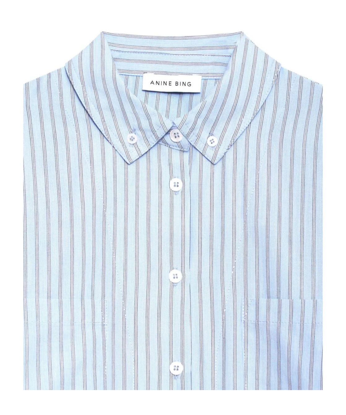 Anine Bing Catherine Striped Shirt In White