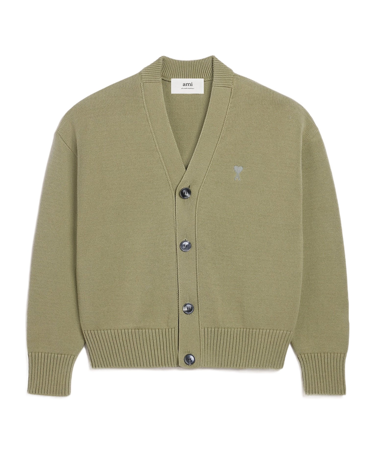 Shop Ami Alexandre Mattiussi Ami De Coeur Cardigan In Nude