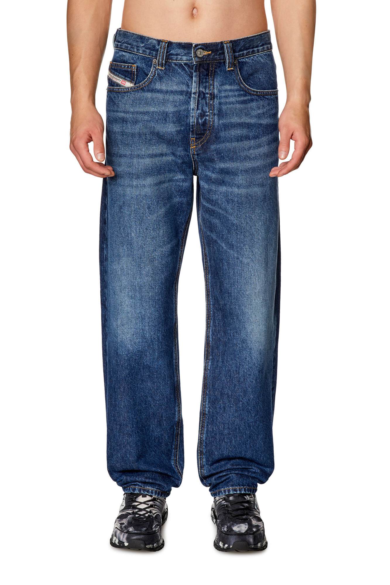 Shop Diesel 2010 D-macs Straight-leg Jeans In Blue