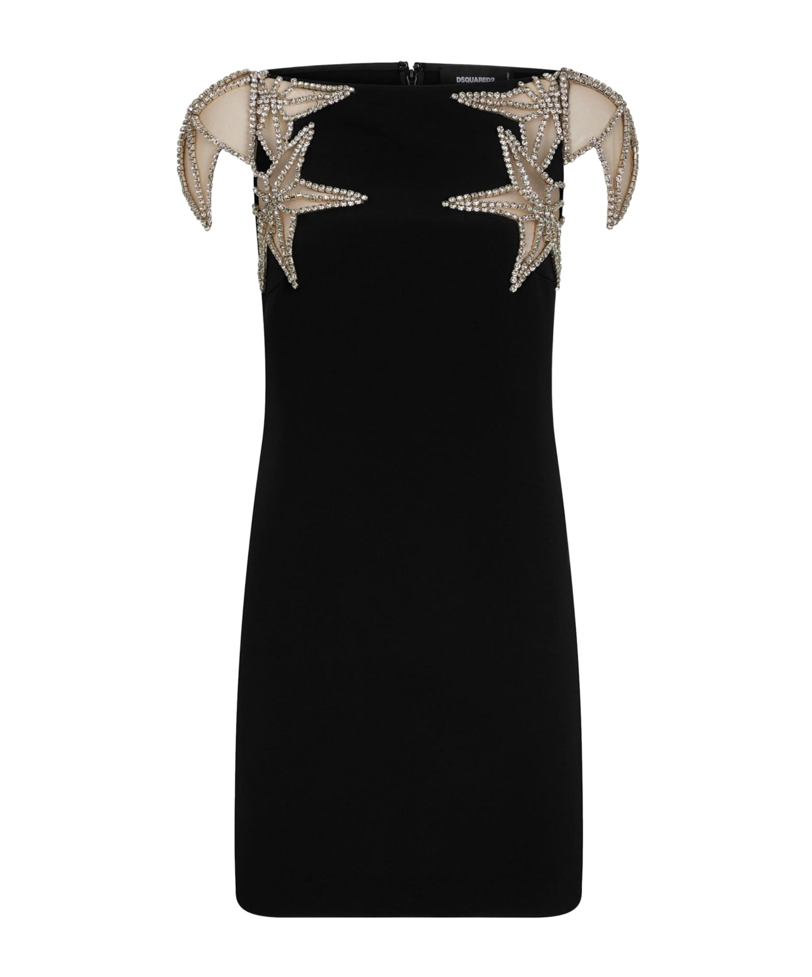 Dsquared2 Star-embellished Strapless Minidress In Black