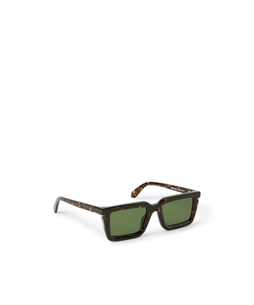 Off-white Rectangular Frame Sunglasses In Green