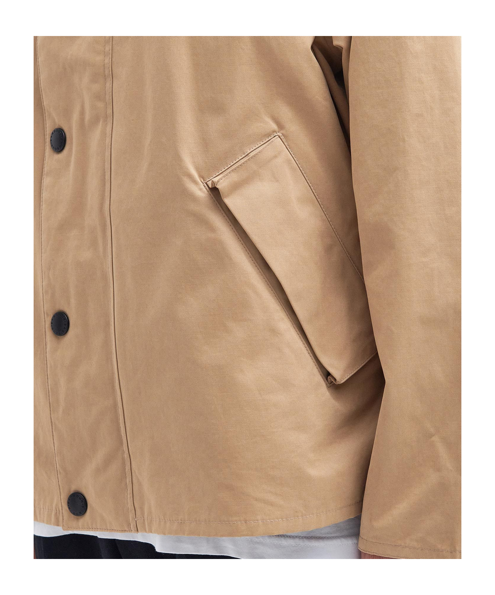 BARBOUR GABARDINE PRESS-STUD JACKET
