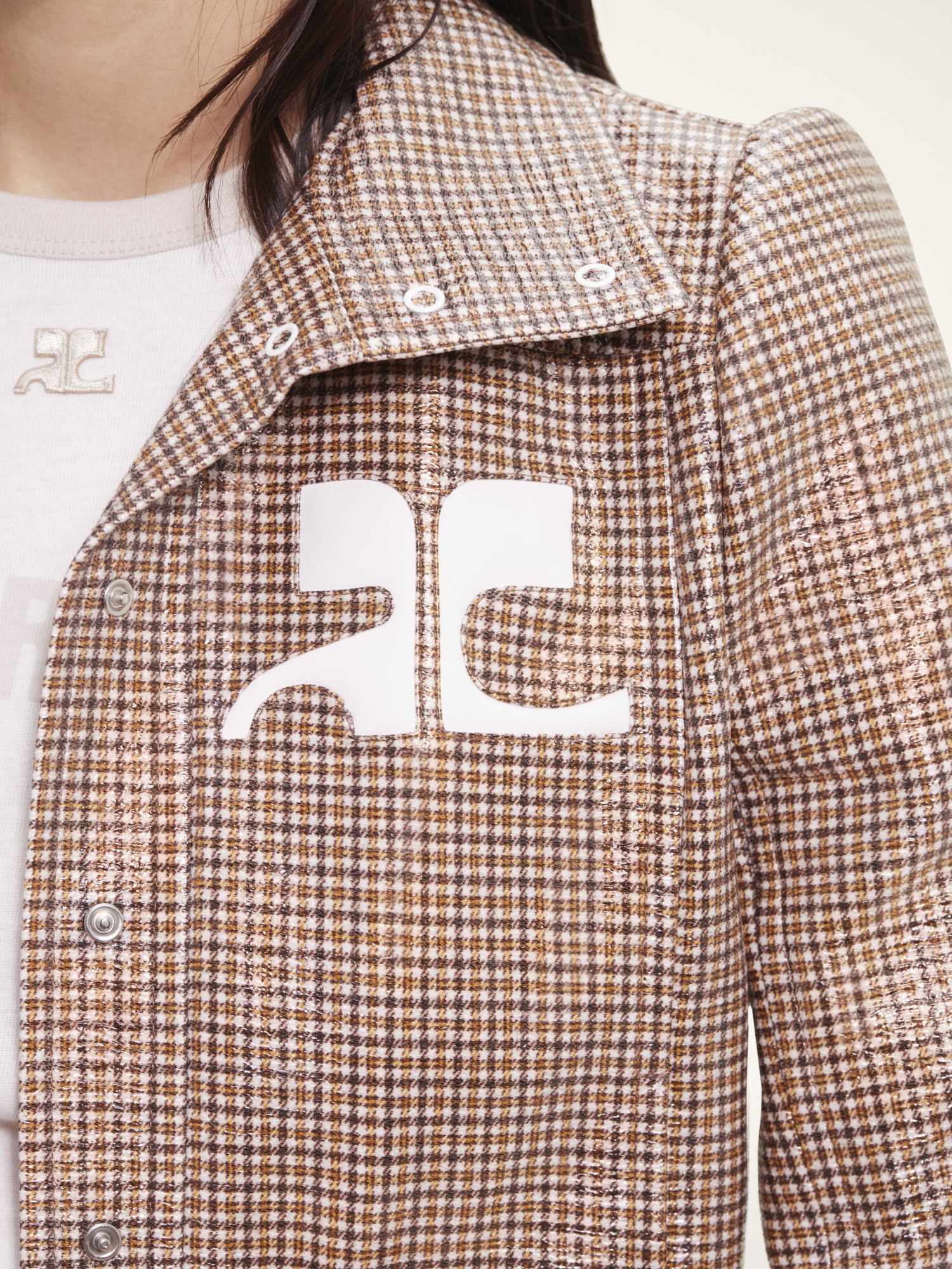 COURRÈGES REEDITION CHECKED VINYL JACKET