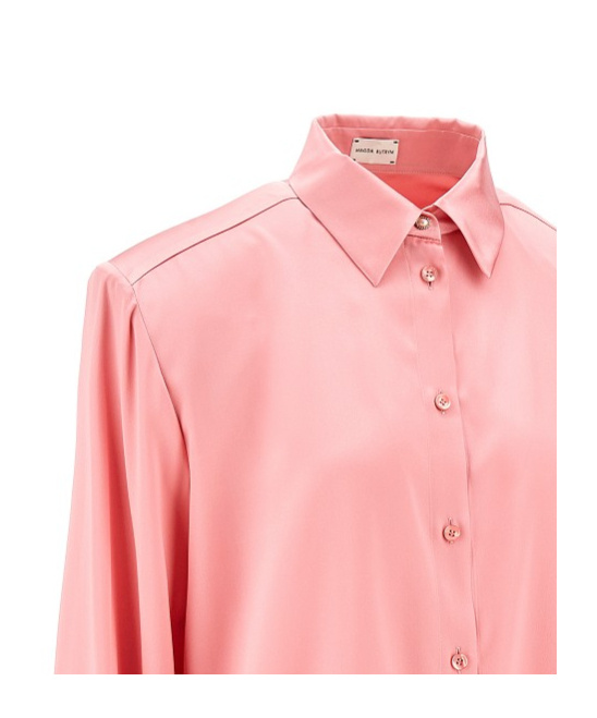 MAGDA BUTRYM LONG-SLEEVED SILK-SATIN SHIRT 