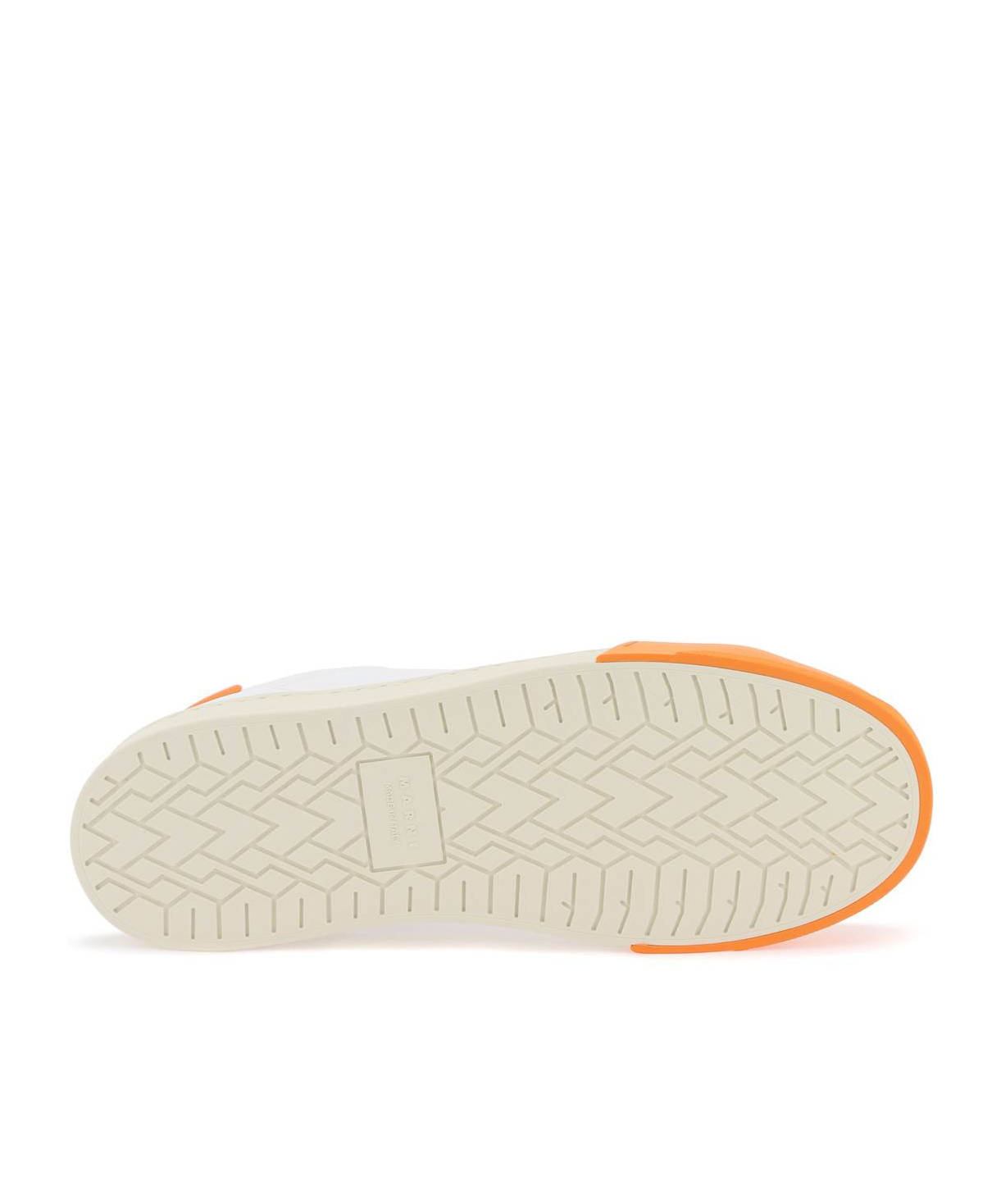 Shop Marni Logo Debossed Low-top Sneakers In White