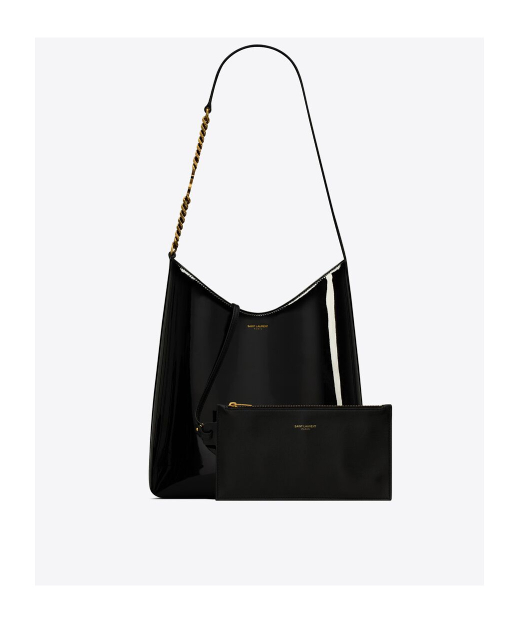 Saint Laurent Mini Rendez-vous Leather Shoulder Bag In Black