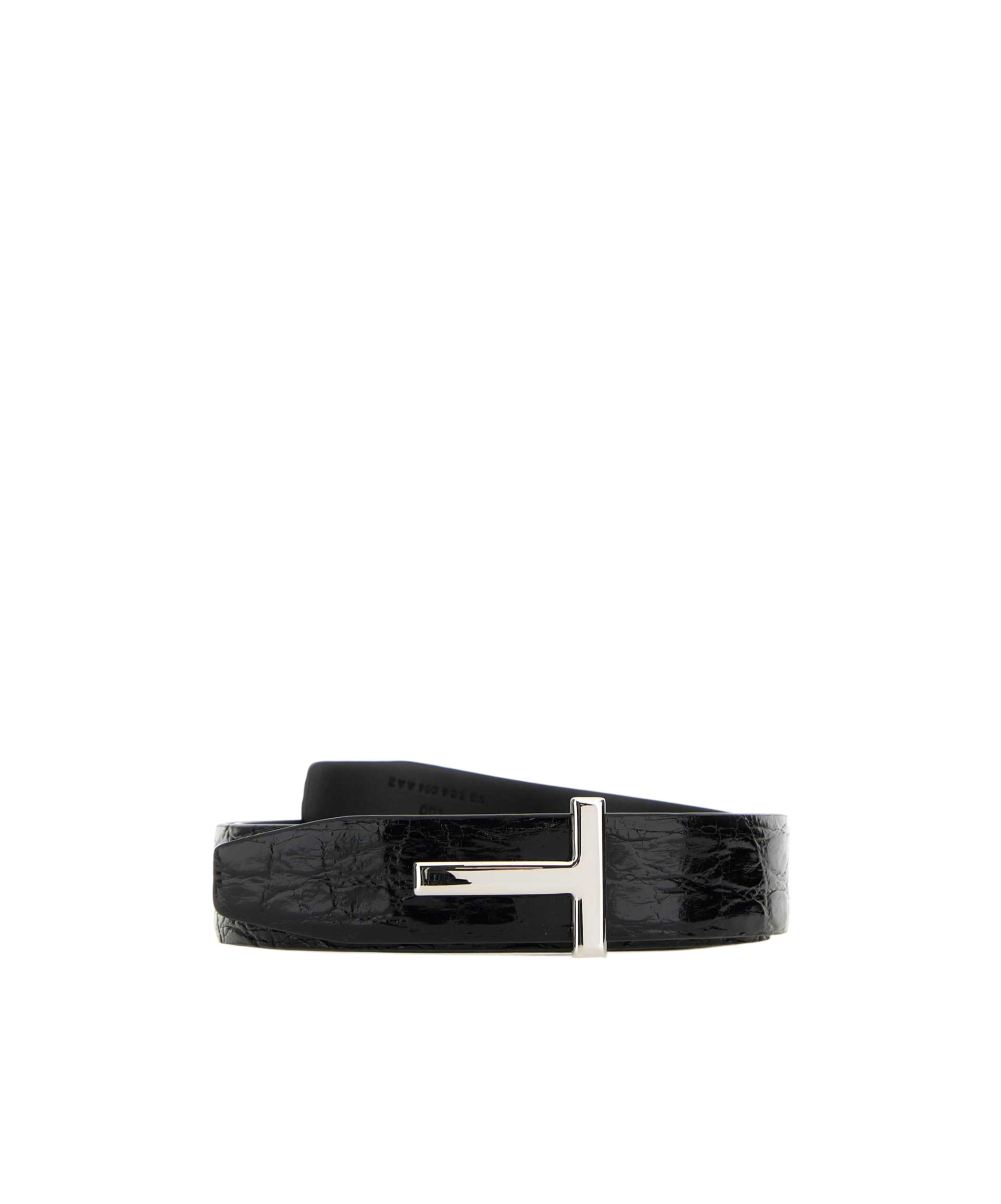 Tom Ford T Logo Embossed Buckle Belt