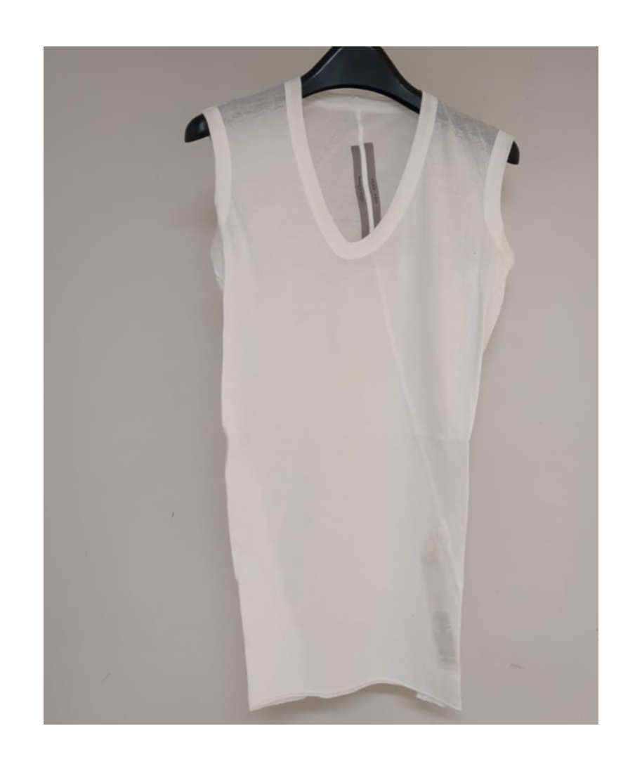 Rick Owens Forever Basic Cotton Vest In Gray