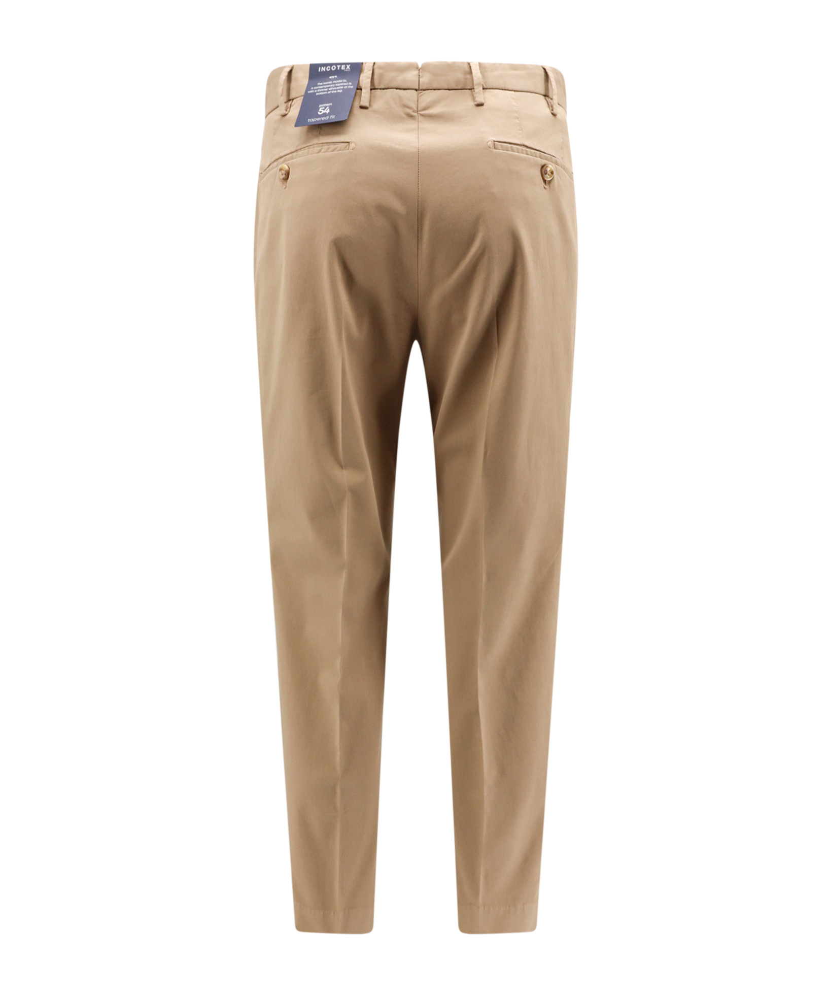 Incotex Stretch-cotton Tapered Trousers In Brown