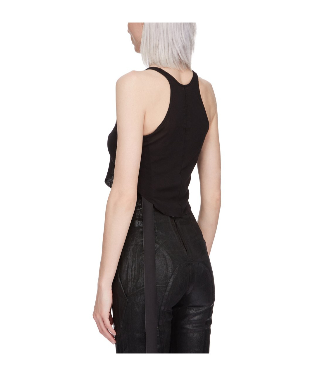 Shop Rick Owens Drkshdw Cropped Cotton Tank Top In Black