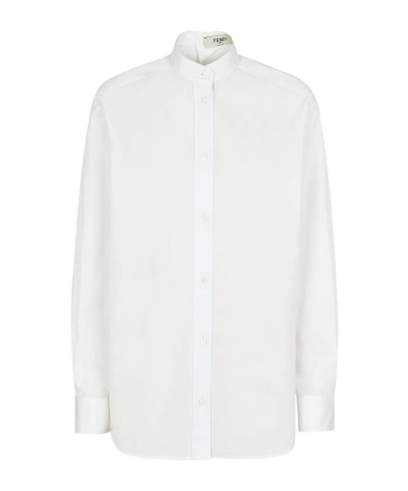 Fendi Poplin Cotton Shirt In White