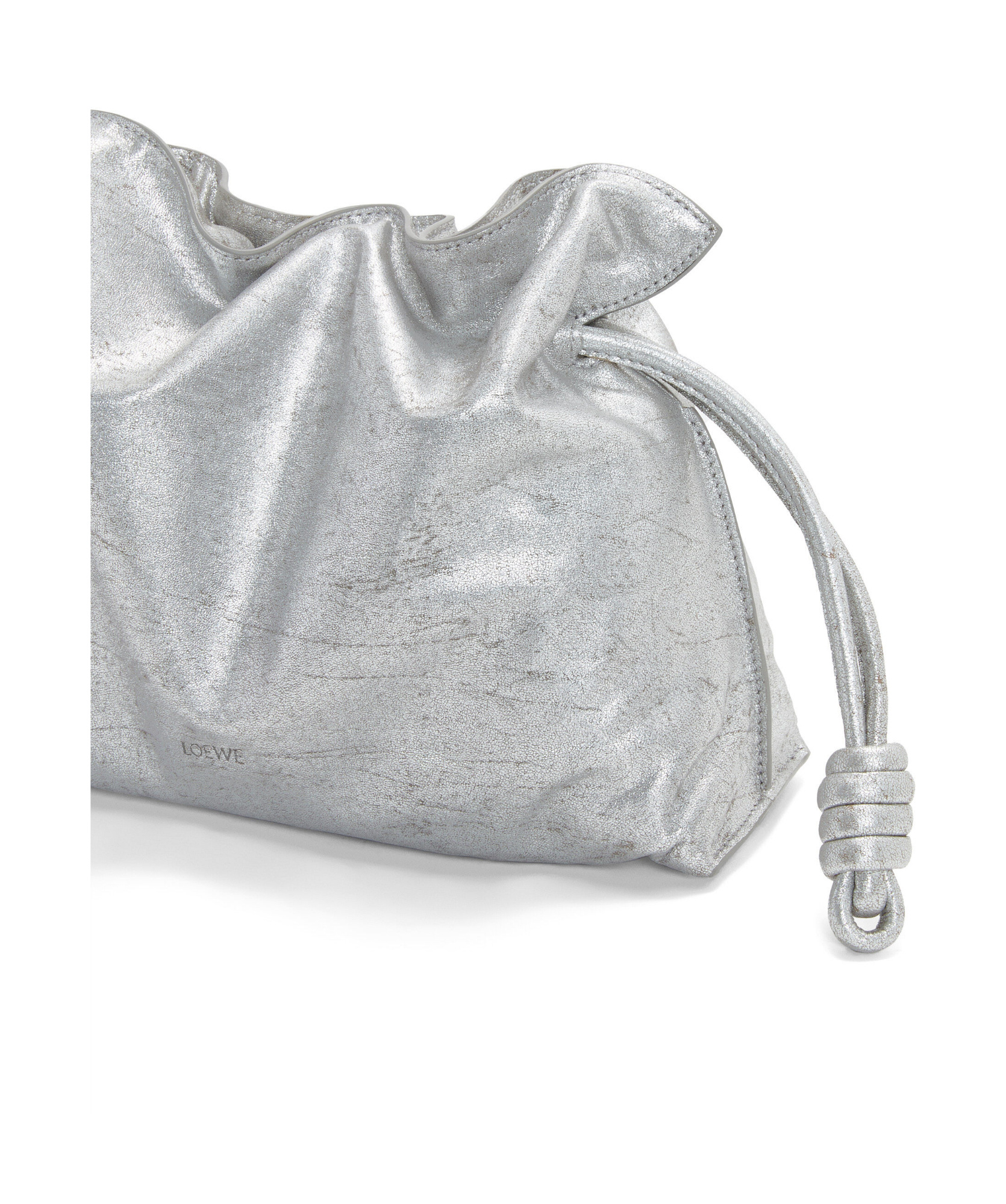 Loewe Flamenco Logo Shoulder Bag In Gray